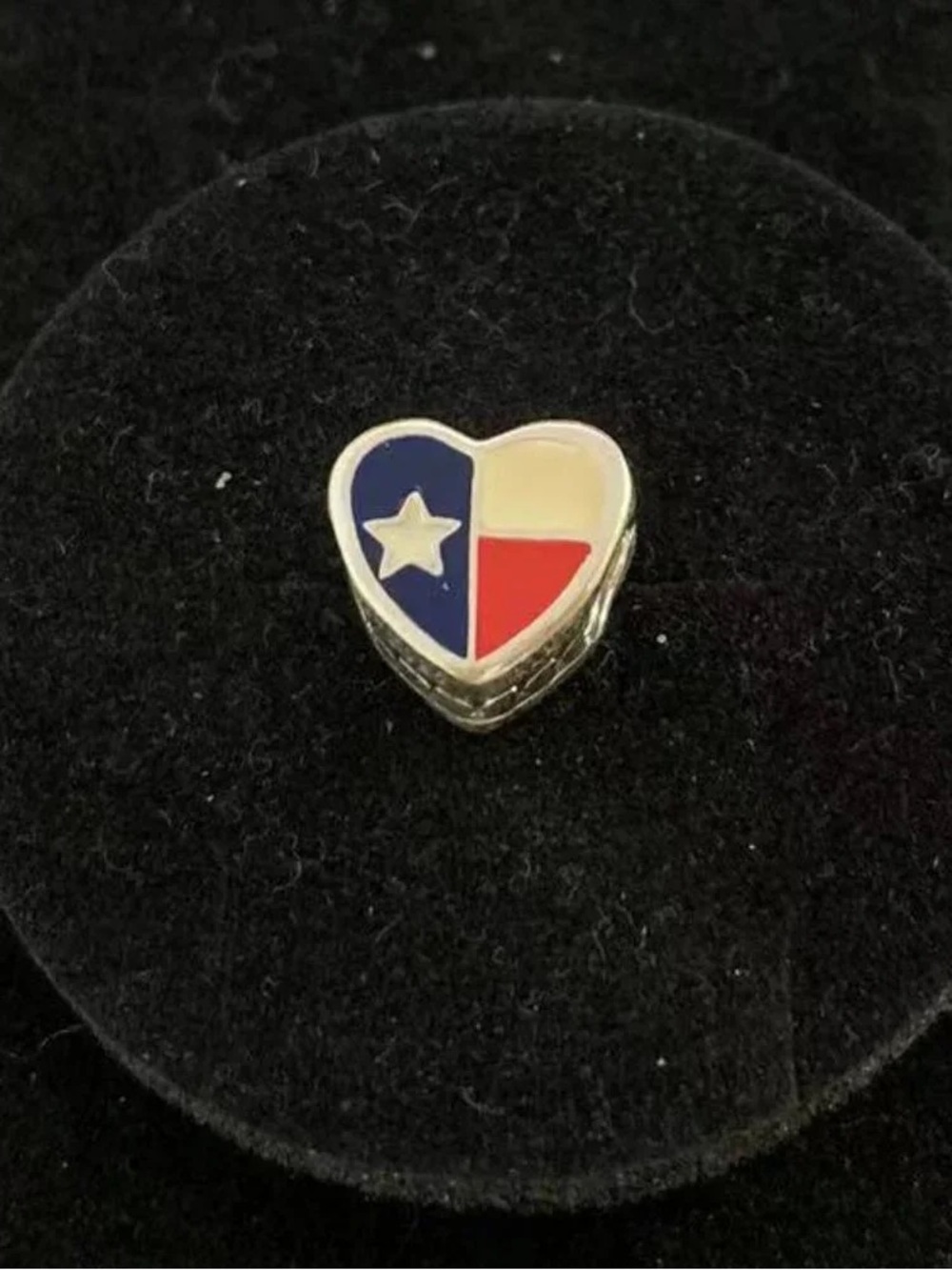 Pandora Heart Charm in Blue, Red and White Enamel